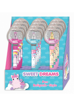 Długopis Sweet Dreams z liquidowym toperem jednorożec KL11224 mix wzorów 1 szt.