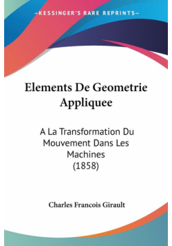 Elements De Geometrie Appliquee