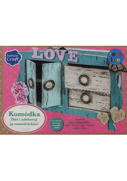 Komódka z MDF do złożenia i udekorowania LOVE