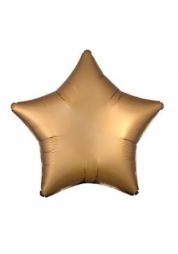 Balon foliowy Lustre satynowy złoty gwiazda 48cm