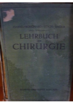Lehrbuch der chirurgie