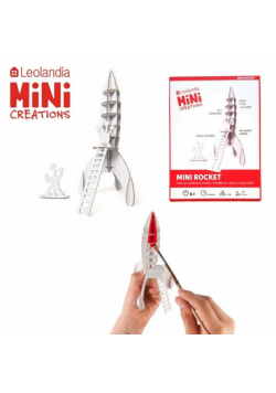 MINI Rakieta z tektury do składania DIY