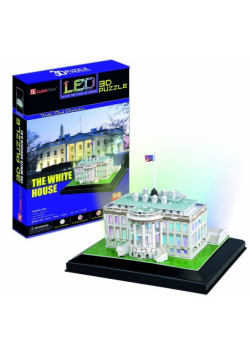 Puzzle 3D LED Biały Dom 56 elementów