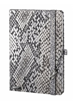 Notes A6 Lanybook Snake Charmer w kratkę szary