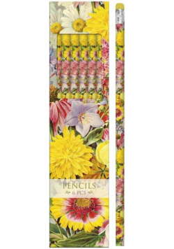 Ołówki ozdobne STPEN27 letnie kwiaty - 6 sztuk