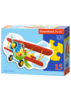 Puzzle konturowe Funny Plane 15