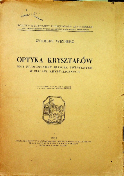 Optyka kryształów 1932 r.