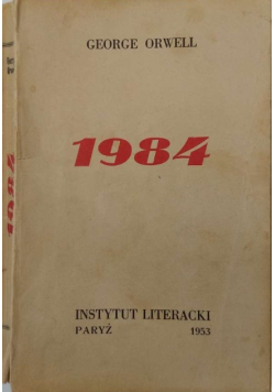 Rok 1984 Reprint z 1953 r.