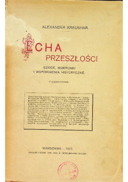 Echa przeszłości Szkice 1917 r.