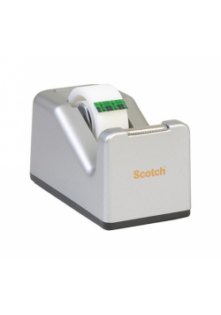 Dyspenser do taśm Scotch srebrny + taśma