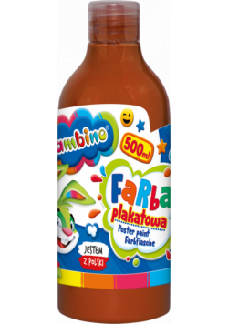 Farba plakatowa 500ml BAMBINO w butelce brązowa