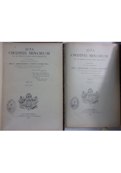 Acta ordinis minorum, cz 2 i 3, 1890 r.
