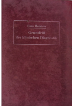 Grundriss der klinischen Diagnostik, 1936 r.