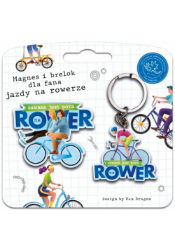 Zestaw magnes + brelok Rower