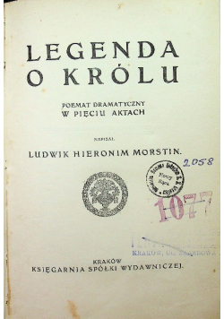 Morstin legenda o królu 1916 r.