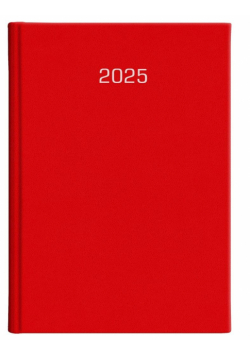 Kalendarz 2025 A6 tyg. Albit czerwony