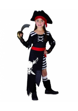 Strój Piratka z czaszką rozmiar 110-120 cm