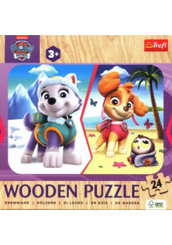 Puzzle drewniane 24 Dziewczęcy Psi Patrol