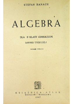 Algebra 1947 r.