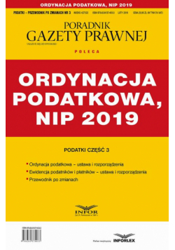 Ordynacja podatkowa , NIP 2019