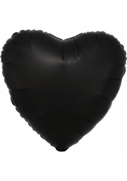 Balon foliowy Lustre Black serce 43cm