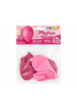 Balony Premium My Pink World różowe 12.5cm 5szt
