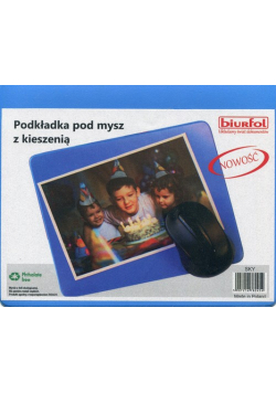 Podkładka pod mysz z kieszenią niebieska