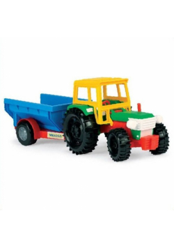 Traktor z przyczepą towarową