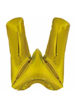 Balon foliowy litera W złota 79x86cm