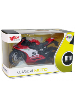 Motocykl sportowy z napędem 1:12 czerwony