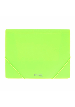 Teczka z gumką A4 PP neon zielona STRIGO