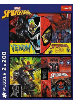 Puzzle 2x200 Dzień i noc Spidermana Disney Marvel 13314