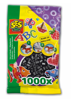 Koraliki do prasowanek czarne 1000 szt.