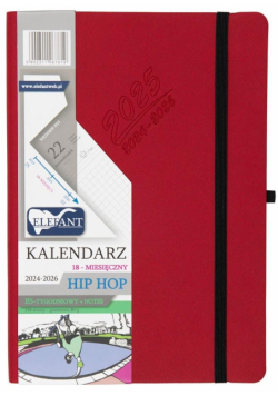 Kalendarz 2024/2026 B5 18M + notes Hip Hop czerw
