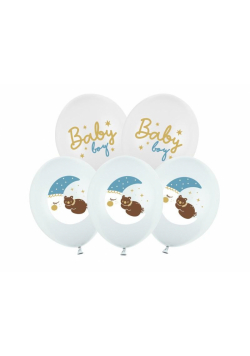 Balony Strong Pastel Baby boy 30cm 6szt mix