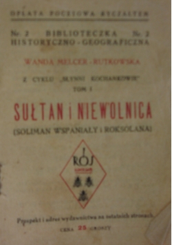 Sułtan i niewolnica Tom I, 1925 r.