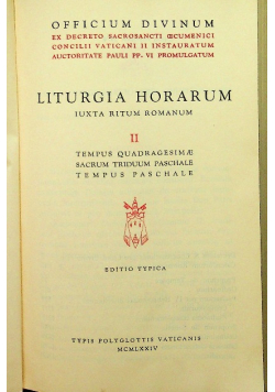Liturgia Horarum Iuxta Ritum Romanum II