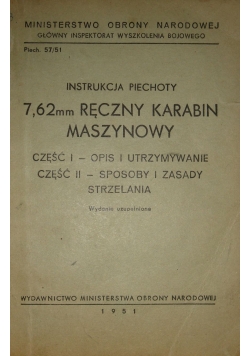 Instrukcja piechoty 7,62 mm ręczny karabin maszynowy