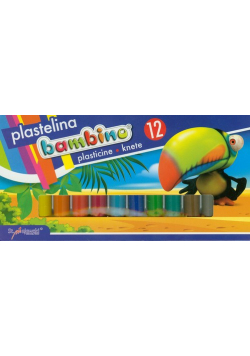 Plastelina 12 kolorów Bambino