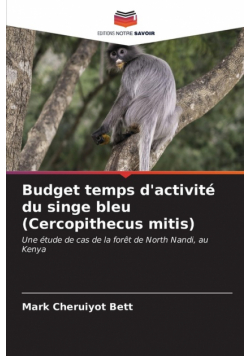 Budget temps d'activité du singe bleu (Cercopithecus mitis)