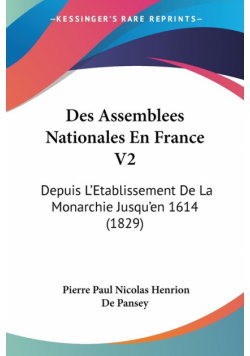 Des Assemblees Nationales En France V2