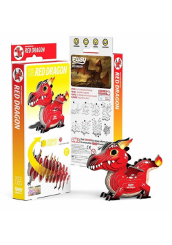 Czerwony Smok Eugy. Eko Układanka 3D
