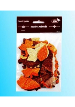 Listki brokatowe tonacja brązowa 60szt
