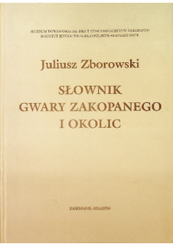 Słownik Gwary Zakopanego I Okolic