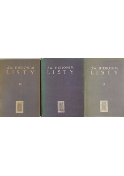 Św. Hieronim Listy ( zestaw 3 książek)