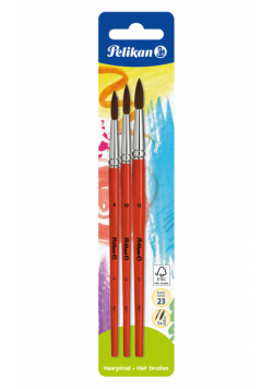 Pędzel okrągły 23S (8,10,12) 3 szt. Pelikan