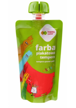 Farba tempera 100ml czerwona HAPPY COLOR
