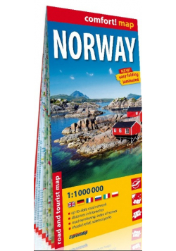 Norwegia laminowana mapa samochodowo-turystyczna 1 : 1 000 000