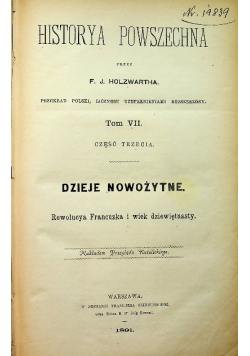 Historya powszechna Tom VII 1891 r.