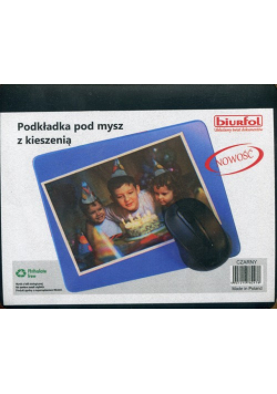 Podkładka pod mysz z kieszenią czarna